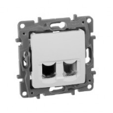Механизм Legrand ETIKA-роз. тел+комRJ45 бел. 672252
