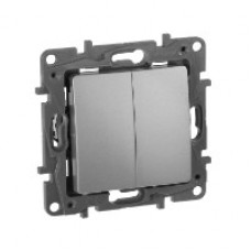 Механизм Legrand ETIKA-выкл. 2кл. Хром 672412 Механизм Legrand ETIKA-выкл. 2кл. Хром 672412