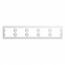 Рамка GLOSSA 5м гориз. бел. 000105 Рамка GLOSSA 5м гориз. бел. 000105