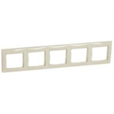 Рамка Legrand Valena 5м гориз. Бежев 774355 Рамка Legrand Valena 5м гориз. Бежев 774355